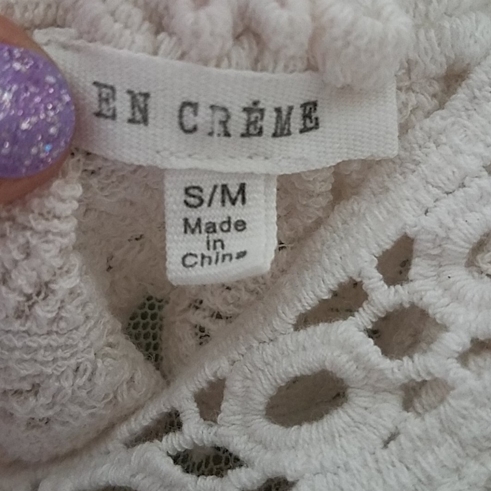BOHO LACE  CROCHET TOP/ COVERUP - Picture 6 of 6